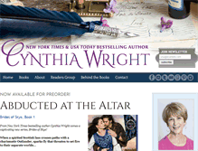 Tablet Screenshot of cynthiawrightauthor.com